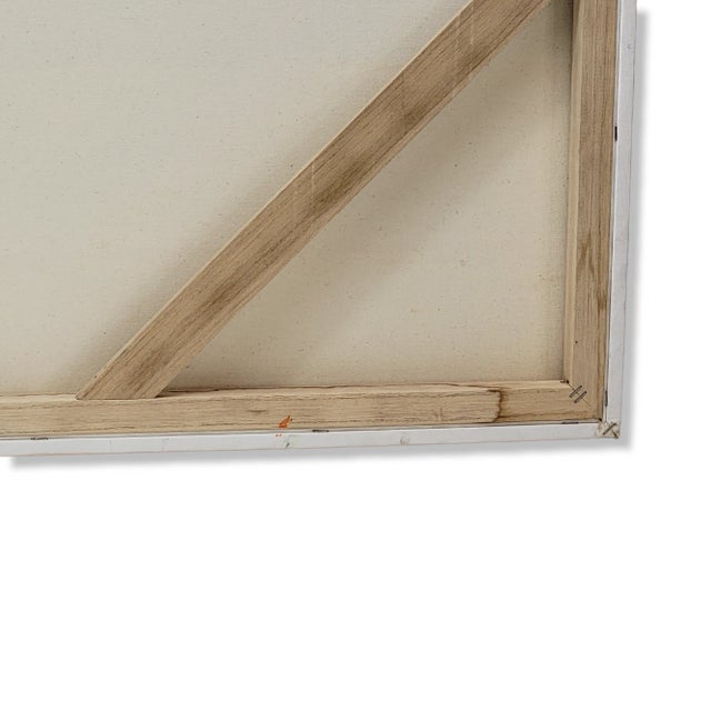 Abstract Constructivist Oil Painting Canvas Signed "Smith" For Sale - Image 9 of 11