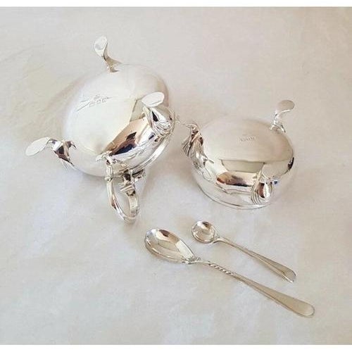 Antique Sterling Silver Cruets, London, 1930s, Set of 3 For Sale - Image 6 of 15