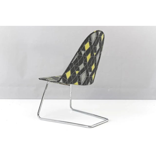 Mid-Century Modern German Cantilever Side Chair by Walter Pabst for Mauser Works Waldeck, 1950s For Sale - Image 3 of 12