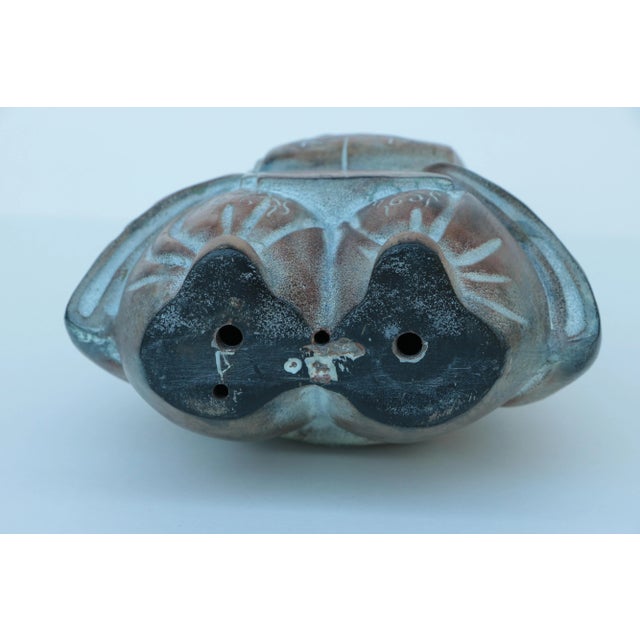 Metal Japanese Child Lacquered Bronze Figure For Sale - Image 7 of 10