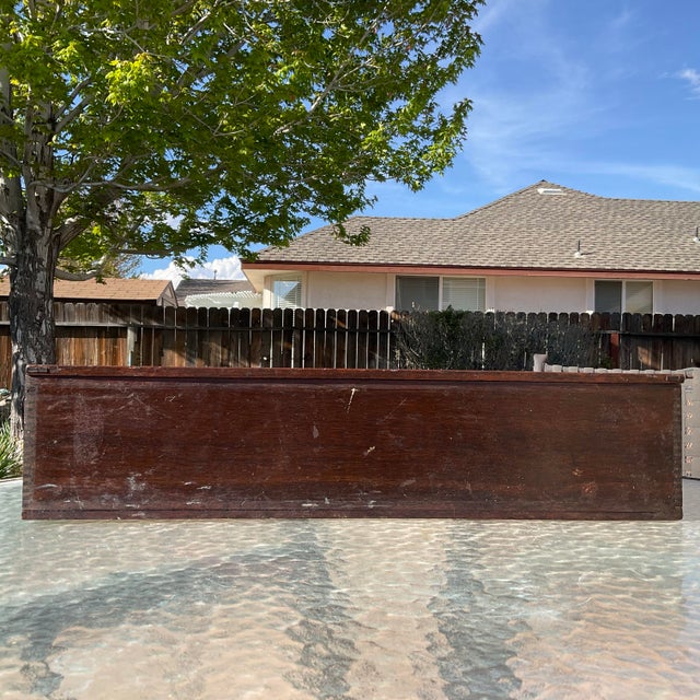 Workaday Handmade Late 19th Century Wooden Box With Striped Lid With Dovetails For Sale - Image 4 of 8