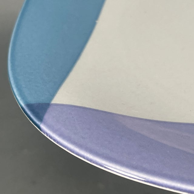 Vintage 1980's Mikasa Tempo Eighty Video Color Block Square Dinner Plates- Set of 4 For Sale - Image 10 of 12