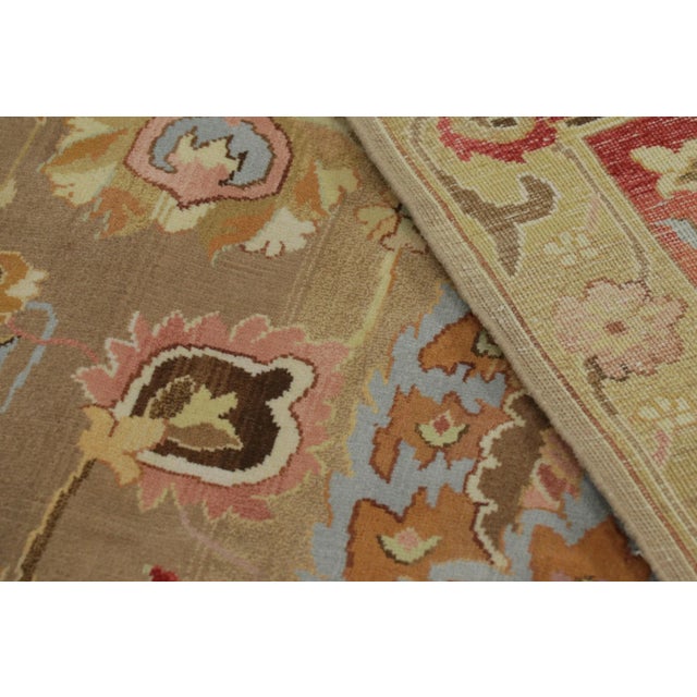 Rug & Kilim’s Persian Tabriz Style Rug in Beige-Brown With Floral Patterns For Sale - Image 10 of 10