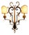 Vintage Italian Florentine Wrought Iron and Toleware Wall Sconce For Sale