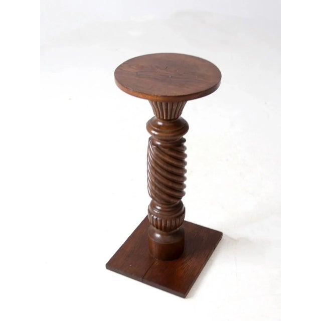 Antique Wooden Pedestal Stand For Sale - Image 9 of 12