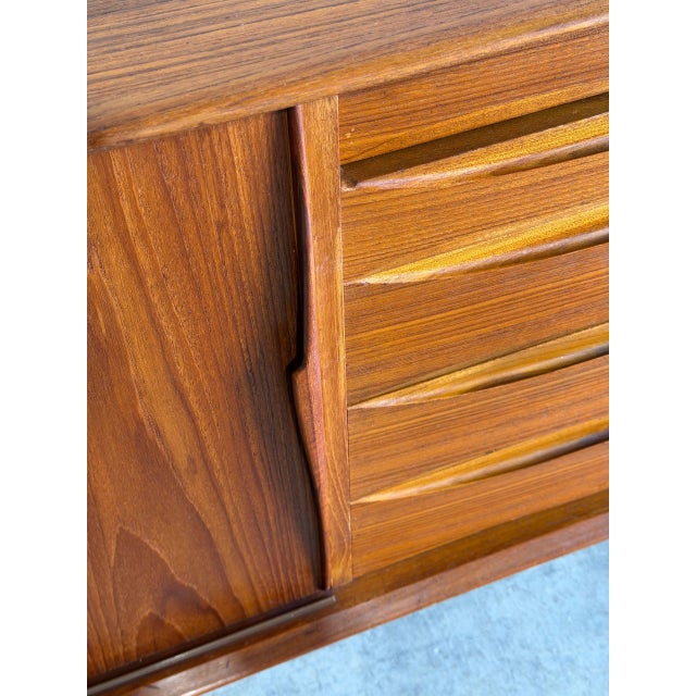 Teak Sideboard Credenza in Style of Arne Vodder Denmark Mid-Century Modern 1960s For Sale - Image 13 of 13
