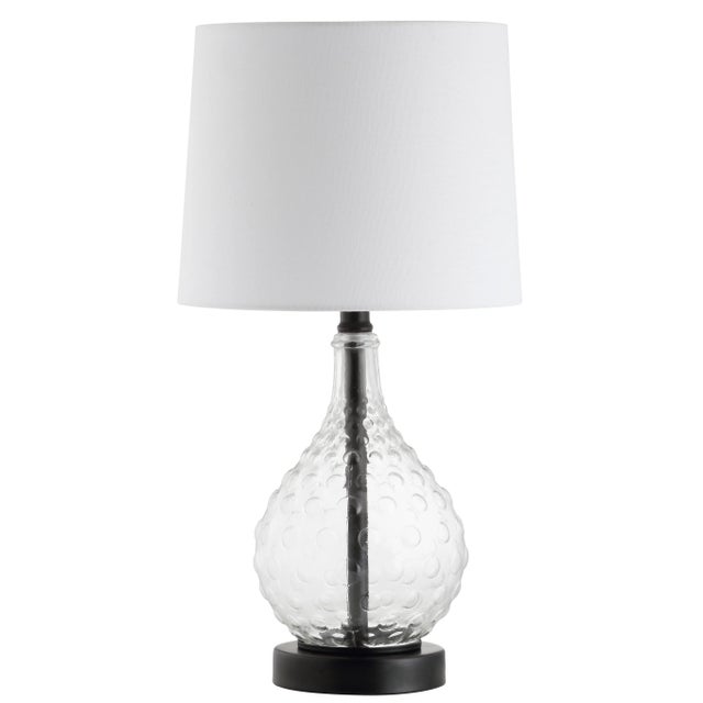 2020s Contemporary Glass Base Table Lamp - Black & Clear For Sale - Image 5 of 5