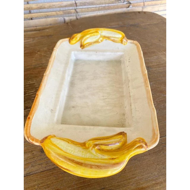 Ceramic Ceramic Majolica Style Butter Dish, Portugal, 1970s For Sale - Image 7 of 11