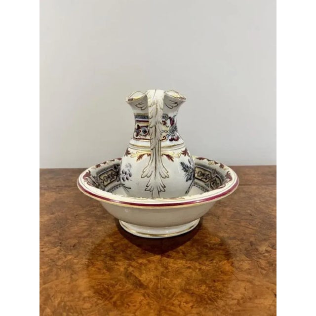 Mid 19th Century Miniature Victorian Jug and Bowl Set, 1860s, Set of 2 For Sale - Image 5 of 9