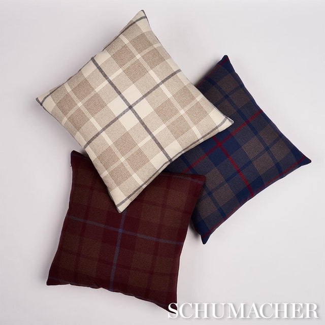 Contemporary Schumacher Montana Wool Plaid 18" Pillow In Neutral For Sale - Image 3 of 3