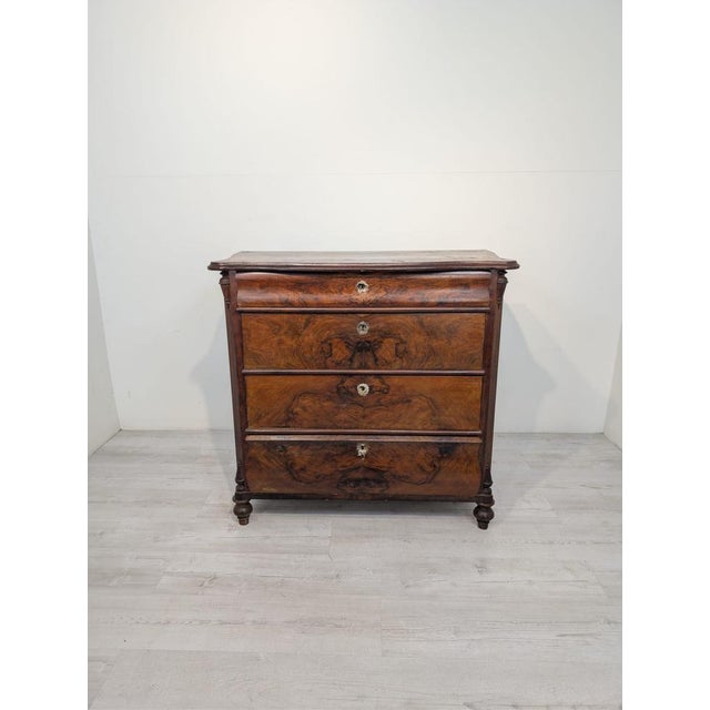 Biedermeier Cabinet and Chest of Drawers from the Mid-19th Century Stylish Biedermeier chest of drawers from the mid-19th...
