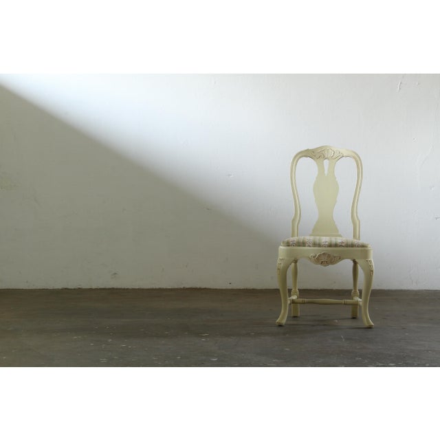 Green Vintage Louis XV Swedish Rococo Conservatory Chairs, 1900s, Set of 4 For Sale - Image 8 of 18