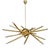 Large Shanghai Brass Chandelier attributed to Stilnovo, 1950s For Sale