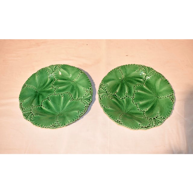 Ceramic 19th Century Pair of Copeland & Garrett Majolica Plates For Sale - Image 7 of 10