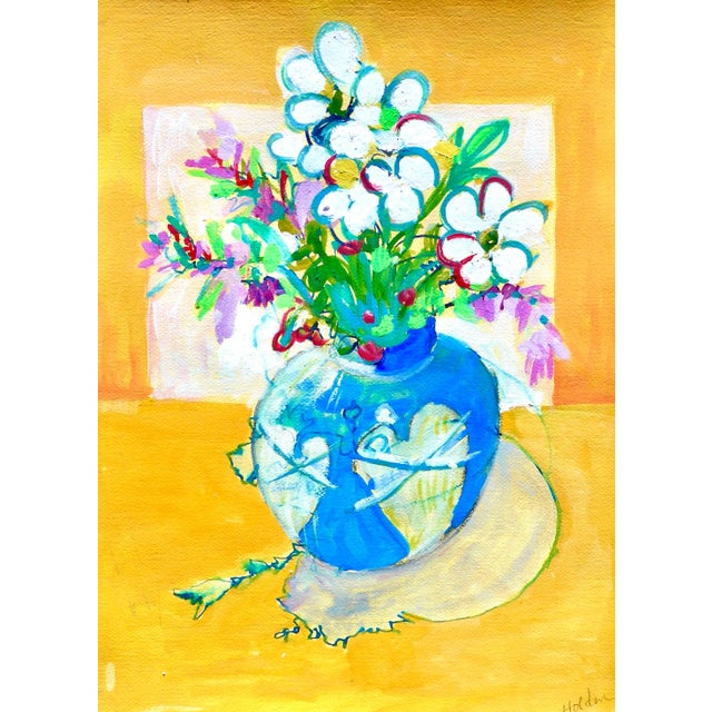 "Flowers in a Heart Vase" Contemporary Painting For Sale - Image 9 of 9