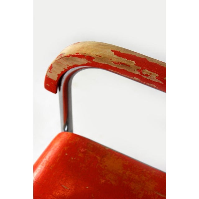 Bauhaus B 34 Cantilever Chair in Plywood and Chrome by Marcel Breuer, 1930s For Sale - Image 14 of 18