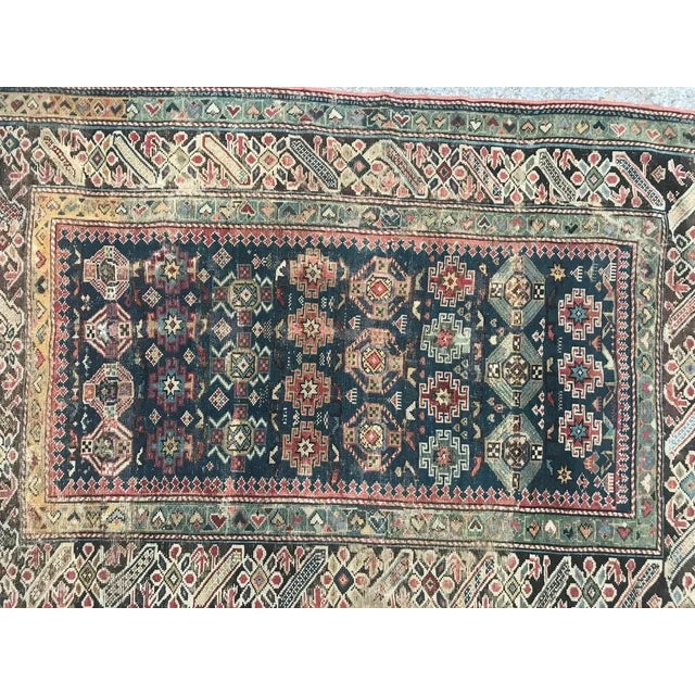 Beautiful fine shirvan Chichi of Caucasus late 19th century with a geometric design and beautiful natural colors with...