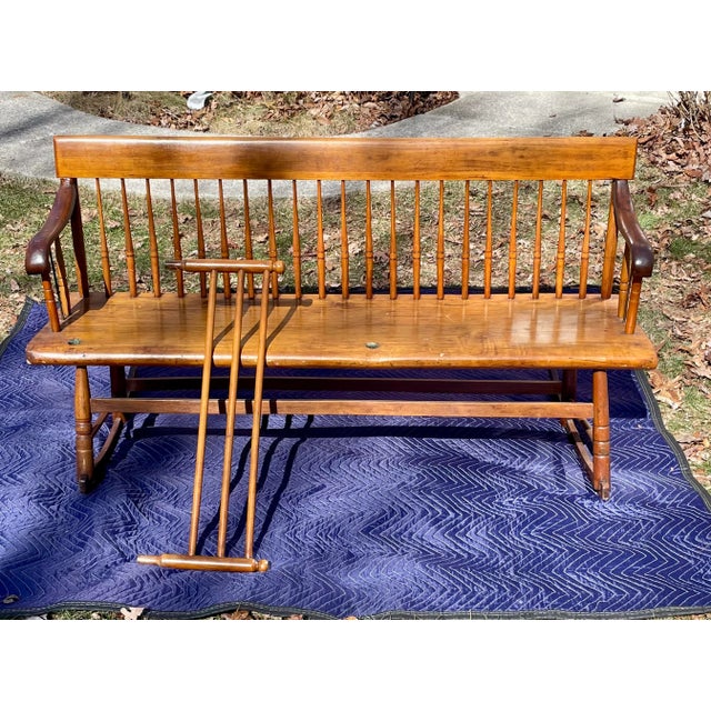 Antique Pennsylvania Mammy / Rocking Bench For Sale - Image 12 of 12