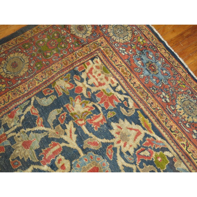 Green Zabihi Collection 20th Century Sultanabad Carpet Attributed to Ziegler and Co - 10'4" x 13'7" For Sale - Image 8 of 12