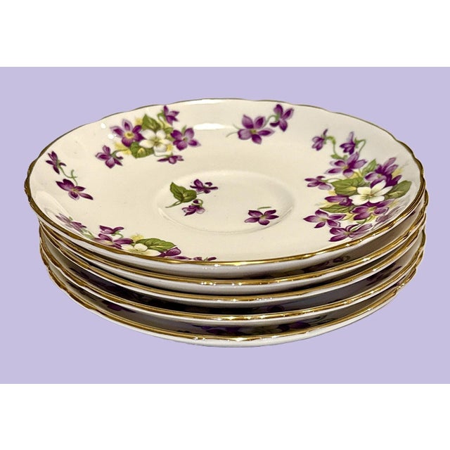 Royal Tuscan English Tea Cups & Saucers - Set of 5 For Sale - Image 15 of 15