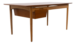 Danish Modern Teak and Oak Desk by Ib Kofod Larsen for Fredericia, 1956s