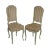 French Louis XV Style Vintage Painted Petite Slipper Side Chairs - a Pair For Sale