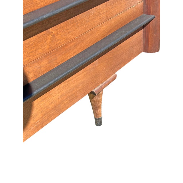 Wood Vintage Mid Century Modern Long Dresser or Credenza by American of Martinsville For Sale - Image 7 of 14