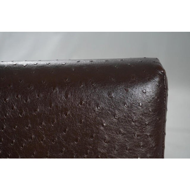 2010s Heiberg Cummings Design Side Chairs with Ostrich Embossed Leather- a Pair For Sale - Image 5 of 10