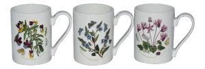 1970s Portmeirion Bonanic Garden Coffee Tankard Mugs - Set of 3