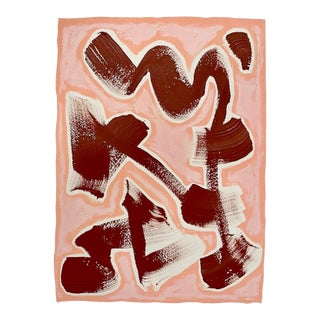 “Sister” Contemporary Abstract Oil and Acrylic on Paper by Lacey Berry For Sale