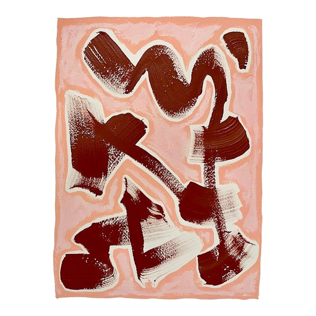 “Sister” Contemporary Abstract Oil and Acrylic on Paper by Lacey Berry For Sale