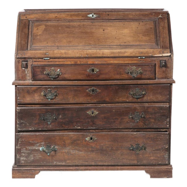 Rustic Secretaire in Chestnut For Sale