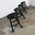 Vintage Rustic Blackened Solid Hardwood Chunky Claw Foot Barstools Set of 4 For Sale - Image 4 of 13