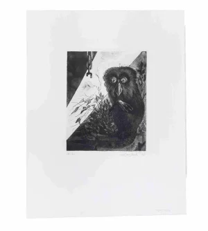 Leo Guida, Dark Lemur, Etching, 1972