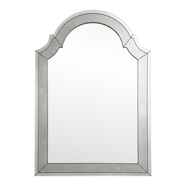 Elegant Vintage Venetian-Style Arched Wall Mirror For Sale