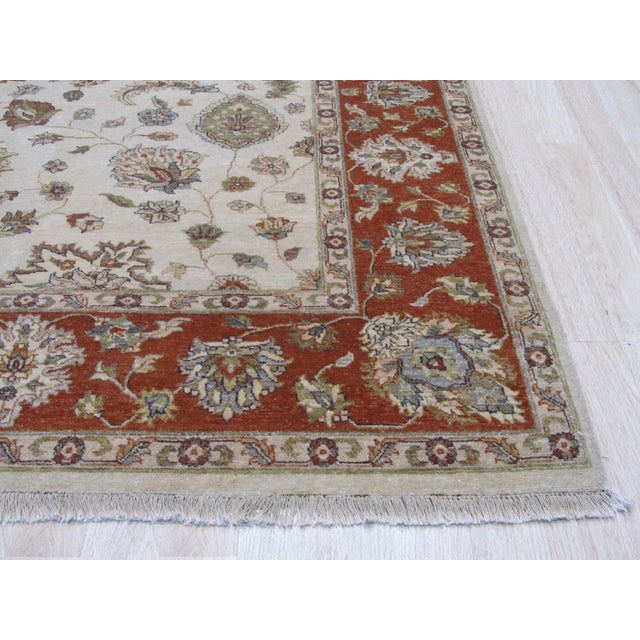 2010s Exquisite Agra Multicolor Hand-Knotted Wool Rug Carpet, Mughal Design For Sale - Image 5 of 5