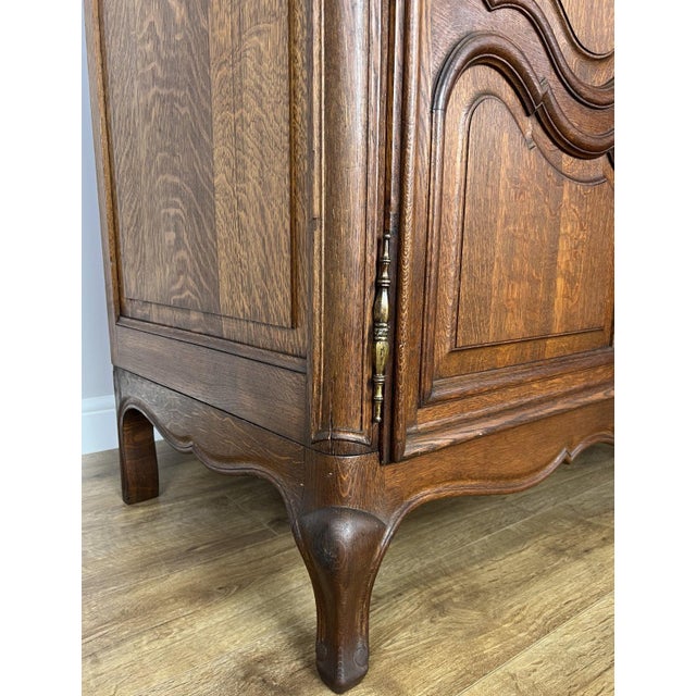 Vintage French Louis XVI Style Wardrobe in Oak For Sale - Image 15 of 16