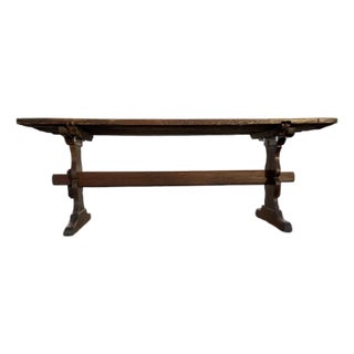 Antique French Oak Country Rustic Dining Table Circa 1800s For Sale