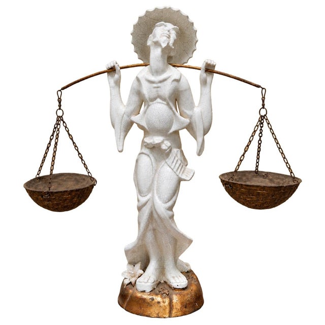 Unknown, Statue, 1890s, Ceramic and Wood For Sale - Image 10 of 10