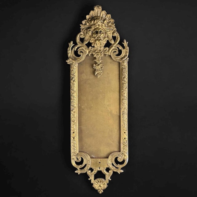 Antique French Bronze Mirror Frame with Mythological Mascaron, 1800s For Sale - Image 10 of 10
