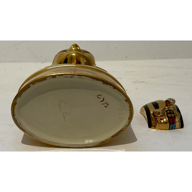 Tutankhamun Decanter Italian Ceramic 1970s For Sale - Image 10 of 15