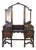 Antique Jacobean Gothic American Walnut Vanity Dressing Table Tri Fold Mirror For Sale