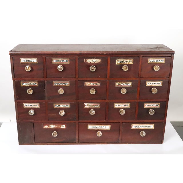 Traditional 19th Century Tabletop Pharmacist's Apothecary Cabinet For Sale - Image 3 of 13