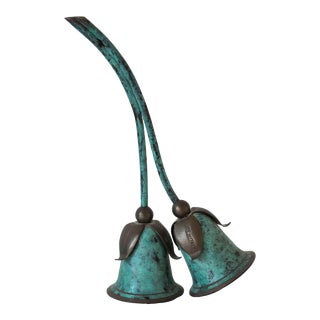 Italian Brass Dinner Bell For Sale