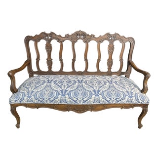 Walnut 3-Seater Couch, 1890 For Sale