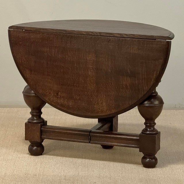 19th Century English Oak Gateleg Drop Leaf Occasional Table For Sale - Image 18 of 18