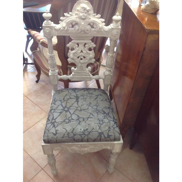 Vintage Carved and Lacquered Chairs, Set of 4 For Sale - Image 5 of 18