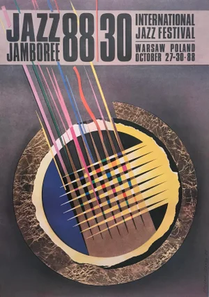 Original 1988 Polish Jazz Poster, Jazz Jamboree