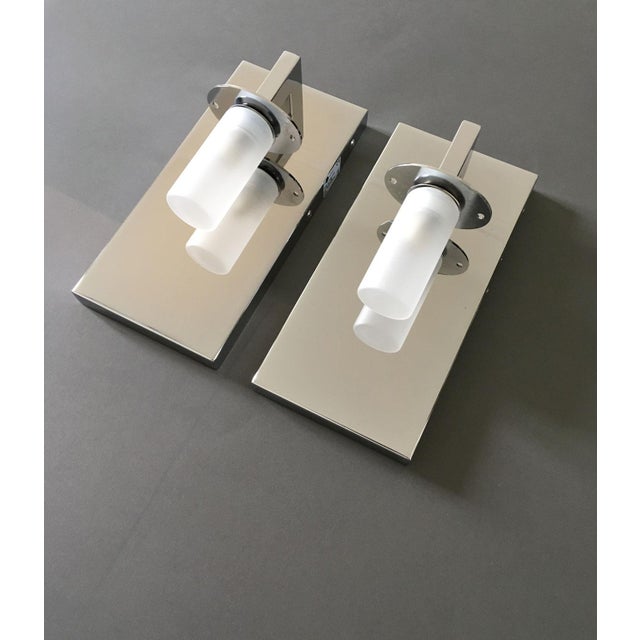 Italian Chrome Wall Lights by Dimore Di Lucia Valzelli, Set of 2 For Sale - Image 4 of 18