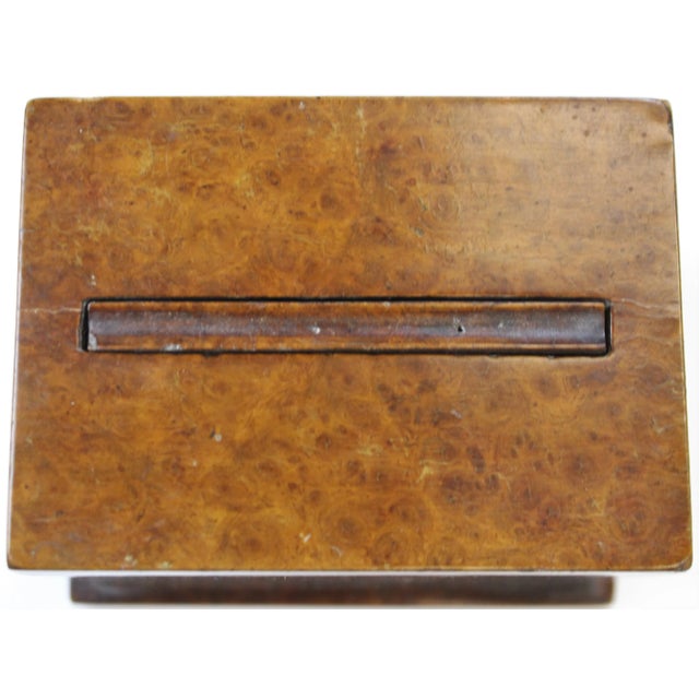 Traditional Burlwood Card Dispenser For Sale - Image 3 of 3